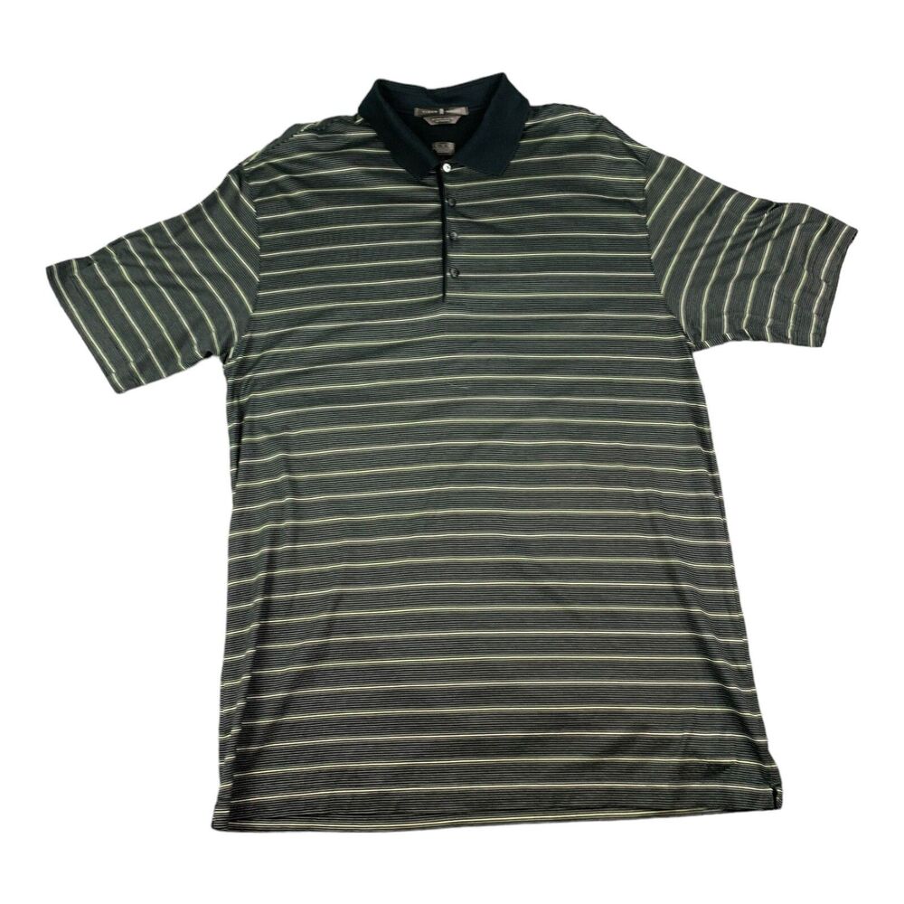 Tiger Woods Men's Golf Polo Shirt 60/2 Double Mercerized Striped, Size XL